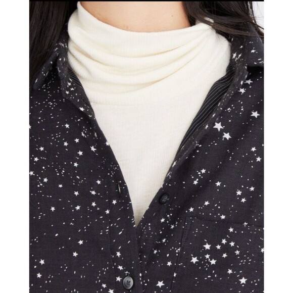 Madewell Oversized Ex-Boyfriend Shirt In Star Print Button Down Women's Size M - Picture 3 of 16